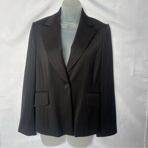 Banana Republic Women's Wool Black Striped Tuxedo Blazer Sz 6